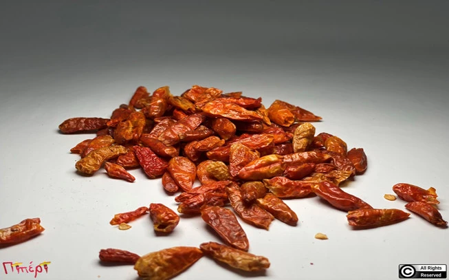 Malawi Peppers, Bird's Eye, Bird's eye chili, Malawi chili, (Capsicum annuum). 1