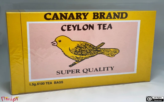 Ceylon black tea tea bags ''canary'' 100 pieces, black tea, English tea, Turkish tea (camelia sinensis). 1