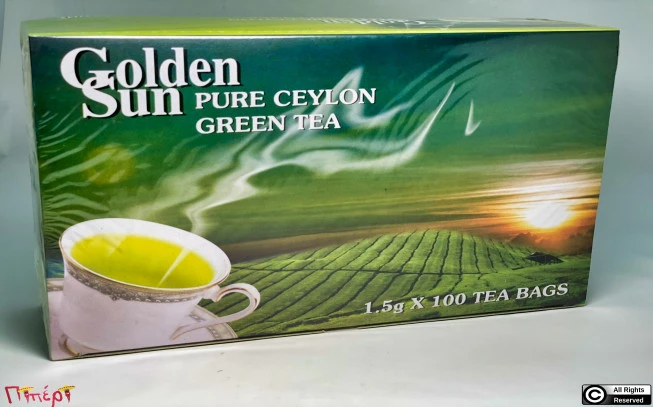 Green tea  teabags «Canary» 100 pieces , ( Camellia sinensis ). 1